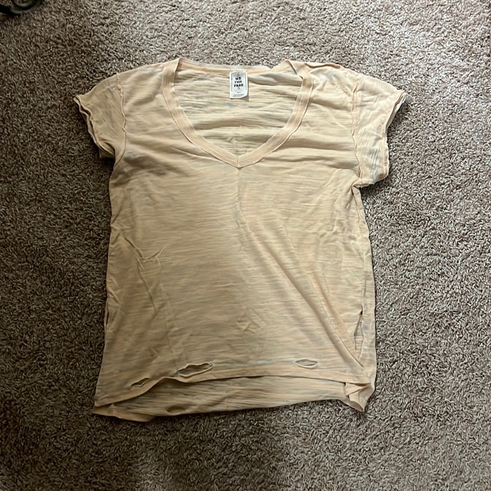 Free people we the free distressed Tshirt